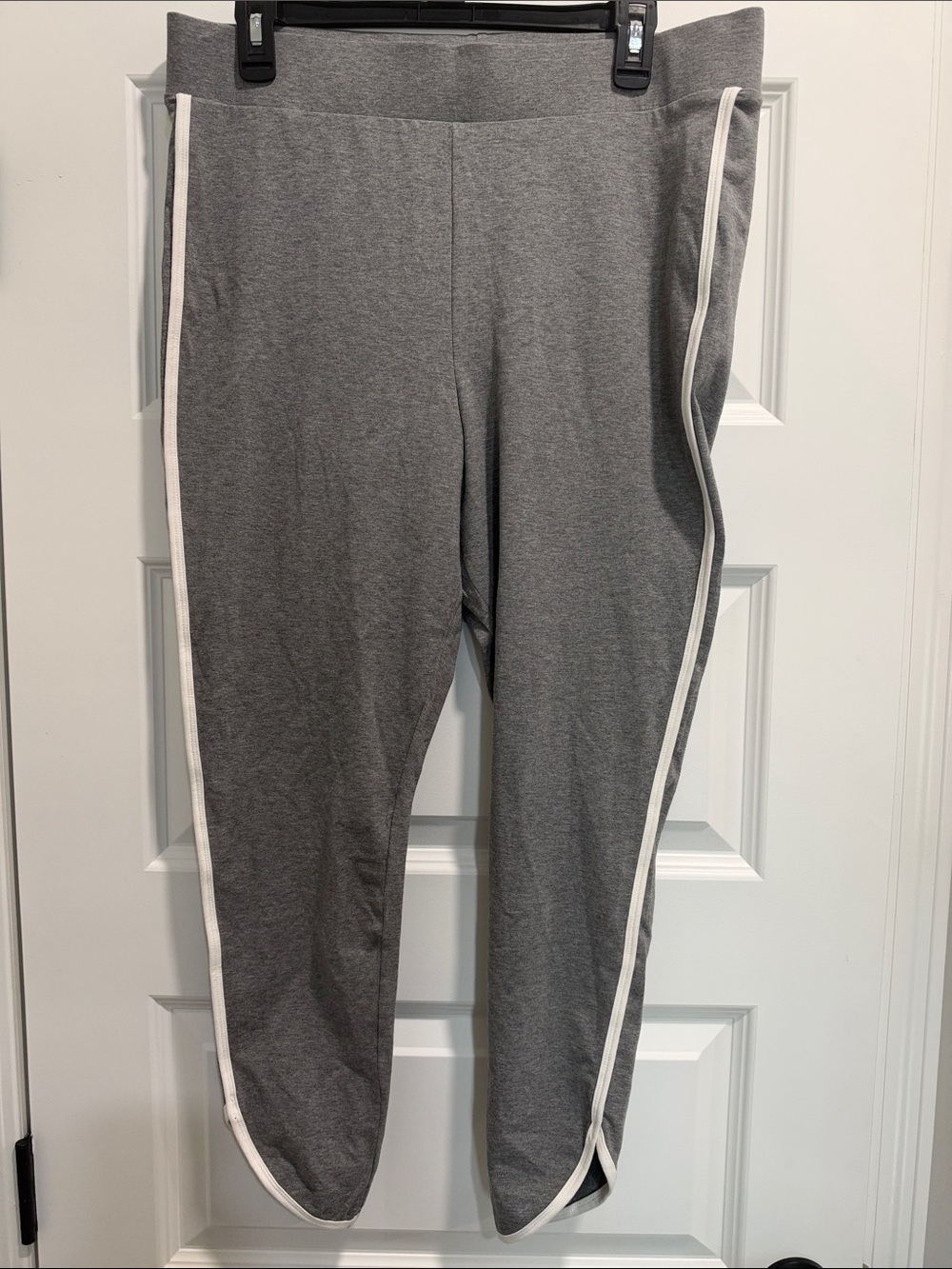 torrid Gray Leggings with White Side Stripe Trim